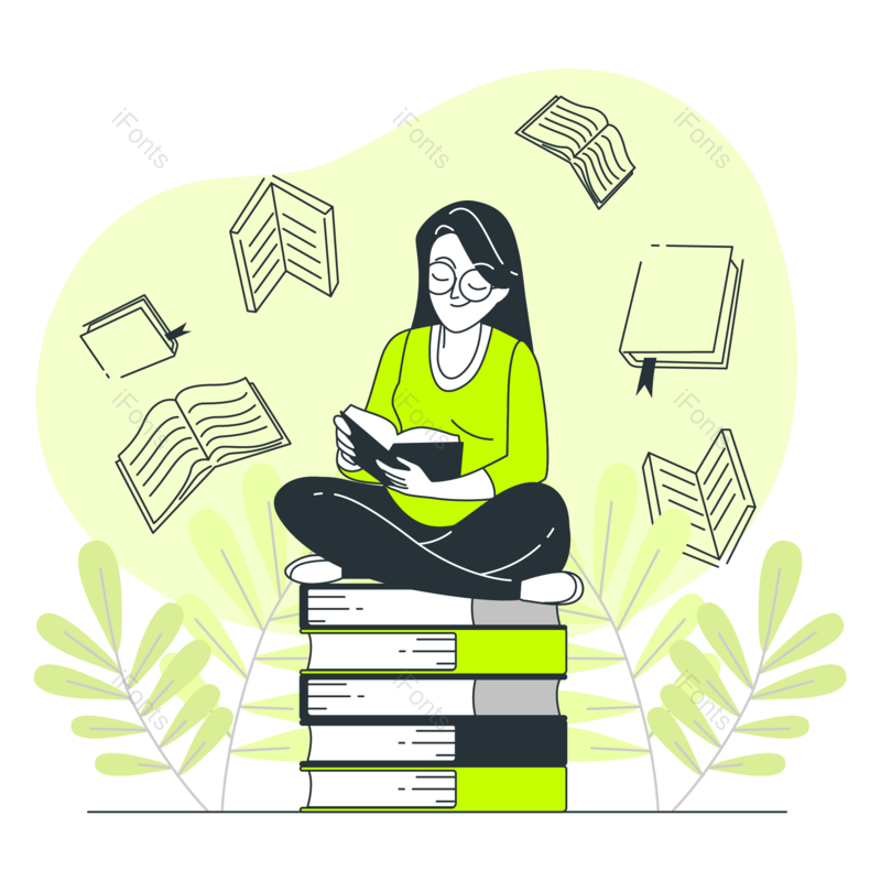 素材图片,女生元素,上学PNG,培训免抠素材